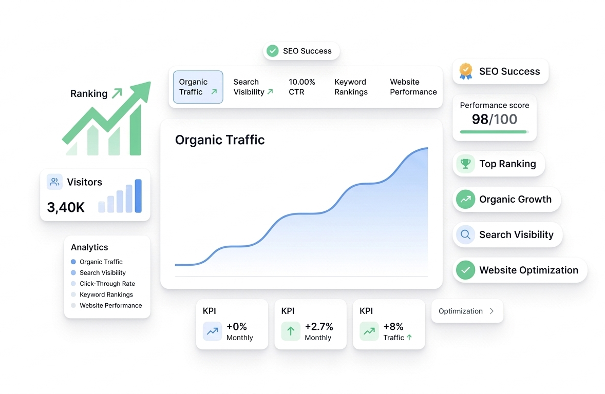 SEO Analytics and Growth Tracking Dashboard